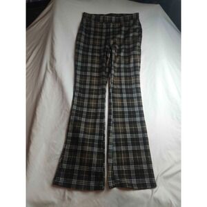 No Boundaries Pants Womens Large Juniors Black Plaid Preppy Academia Pull‎ On